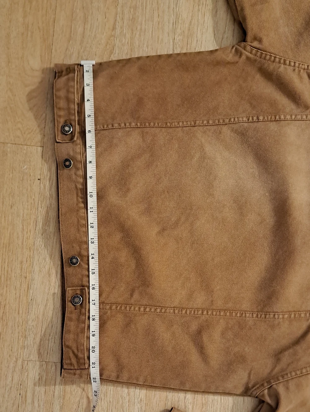 Today News Vintage Men's Tan Denim-Style Jacket - Casual Shirt Jacket